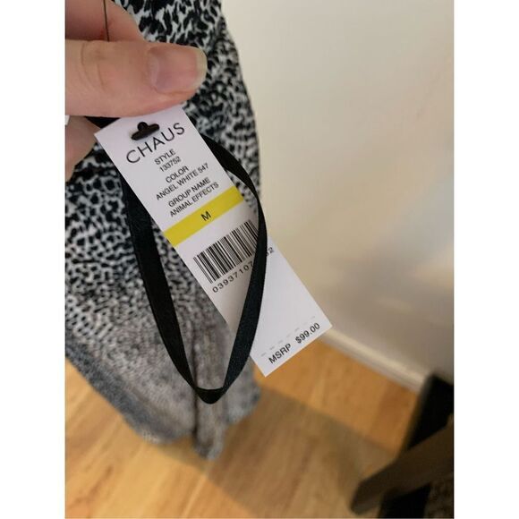 Chaus Animal print black and white maxi dress size M new - Picture 4 of 5